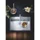 GROHE Мийка для кухні 1024 x 560 мм, 1 чаша, матова, в рівень зі стільницею (31586SD0) - изображение 13