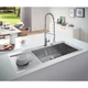 GROHE Мийка для кухні 1160 x 520 мм, 1 чаша, матова, в рівень зі стільницею (31582SD0) - изображение 4