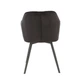Стул поворотный для кухни, кафе, бара R-63 металл черный/ткань вельвет черный Vetro Mebel - изображение 5