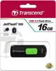 USB Flash Transcend JetFlash 500 16Gb Black - изображение 1