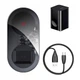 Бездротове зарядний пристрій Baseus Simple 2-in-1 Wireless Charger Turbo Edition 24W (with 12V CN Charger) Transparent Black (TZWXJK-A01) - зображення 1