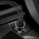 Автомобільний зарядний пристрій Baseus Small Screw 3.4 A Dual-USB Car Charger Black (CAXLD-C01) - зображення 8