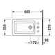 Биде напольное Duravit 2nd floor 66,5х35 см с 3 отверстиями для смесителя (0137100030) - изображение 3