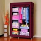 Cкладной тканевый шкаф для вещей 2 секции органайзер для одежды Storage Wardrobe 105 brown - изображение 2