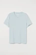 Футболка Regular Fit с v-вырезом размер М светло-бирюзовый 0763275029 - изображение 1