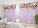3D - Фото Шторы и тюль PHOTODECOR "Розовые ламбрекены из цветов" - изображение 2