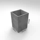 Кашпо из бетона прямоугольное «300*300*450mm» серое - изображение 2