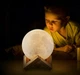 Настільний світильник Нічний Місяць Moon Light Lamp 3D Сенсорний від аккумулятора (MS3440998) - зображення 5