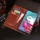 Чехол Idewei для Motorola Moto G10 книжка кожа PU с визитницей коричневый - изображение 5