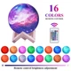 Нічник Світильник настільний 3D Moon COLOR Light Lamp Місяць Космос на пульті та сенсорне керування 15 см з акумулятором 16 кольорів Дитячий нічник - зображення 2