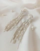 Серьги свадебные с жемчугом Ksenija Vitali White silver SB-0031 - изображение 6
