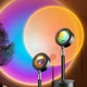 Світлодіодна підлогова RGB лампа захід сонця з пультом LED Sunset Lamp РГБ проекційний світильник-торшер і нічник від USB - зображення 3