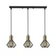 Светильник лофт MSK Electric Diadem подвесной на планке с бронзовым патроном NL 2215-3 BK+BN - изображение 1