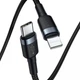 Кабель BASEUS CATLKLF-G1 Cafule Type-C to Lightning |18W/PD, 1м| black - изображение 2