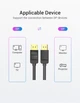Кабель DisplayPort-DisplayPort v1.2 Vention 4K 60Hz 21.6 Gbps gold-plated 5m Black (HACBJ) - зображення 2