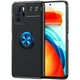 TPU чехол Deen ColorRing под магнитный держатель (opp) для Xiaomi Redmi Note 10 5G / Poco M3 Pro Кольцо-держатель, Черный / Синий - изображение 1