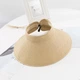 Капелюх складний сонцезахисний солом'яний жіночий кремовий 58-60 - изображение 1