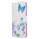 Чохол з малюнком Deexe Color Wallet для Samsung Galaxy A51 (А515) - Blue Butterfly and Flowers - зображення 2