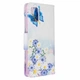 Чохол з малюнком Deexe Color Wallet для Samsung Galaxy A51 (А515) - Blue Butterfly and Flowers - зображення 3