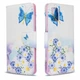 Чохол з малюнком Deexe Color Wallet для Samsung Galaxy A51 (А515) - Blue Butterfly and Flowers - зображення 4