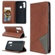 Чехол-книжка с кармашками UniCase Geometric Pattern для Xiaomi Redmi Note 8T - Coffee - изображение 1