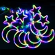 Гірлянда штора - зірки та півмісяці LED modeling lamp 9m-1 Мультикольорова, гірлянда новорічна 3.7м (1008869-Other) - зображення 1