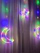 Гірлянда штора - зірки та півмісяці LED modeling lamp 9m-1 Мультикольорова, гірлянда новорічна 3.7м (1008869-Other) - зображення 4