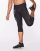 Мужские компрессионные 3/4 тайтсы 2XU, Core Compression 3/4 Tights, L, черный/серебристый логотип - изображение 3