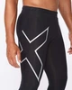 Мужские компрессионные 3/4 тайтсы 2XU, Core Compression 3/4 Tights, L, черный/серебристый логотип - изображение 4