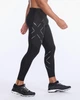 Мужские термо-компрессионные тайтсы 2XU, Wind Shield Compression Tights, M, черный/серебристый отражающий - изображение 4