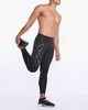 Мужские термо-компрессионные тайтсы 2XU, Wind Shield Compression Tights, M, черный/серебристый отражающий - изображение 5