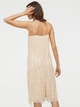 Платье c вышивкой бисером H&M 0728184 2XS (574902XS) Бежевый - изображение 4
