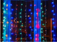 Новогодняя гирлянда водопад штора занавес 320 Led прозрачный провод 3х1.5 м (330245-Нов) Мультиколор - изображение 7