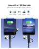 ​Двойной кабель Ugreen Type-C Micro USB to USB Type A Quick Charging 3.0 Cable 0.25m 30172 black - изображение 5