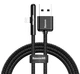 Кабель Baseus Iridescent Lamp Mobile Game USB Cable For iP 2.4 A 1m Black - зображення 1