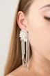 Серьги длинные свадебные с натуральным жемчугом Ksenija Vitali Silver pearl SB-00028 - изображение 3