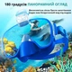 Маска для плавания 3 в 1 VelaSport Pro Wave S/M для Снорклинга и Дайвинга на все лицо для ныряния Инновационная Очки с Клапаном детские и взрослые Синяя - изображение 2