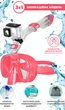 Маска для плавання 3 в 1 VelaSport Pro Wave S/M для Снорклінгу та Дайвінгу на все обличчя для пірнання Інноваційна Окуляри з Клапаном дитячі та дорослі Рожева - зображення 1