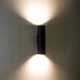 Світильник настінний бра 100lamp Tube під дві лампи Е27 чорний (NL 2206) - зображення 2