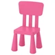 Дитячий стілець MAMMUT IKEA 803.823.21 рожевий - зображення 1