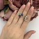Серебряные серьги с натуральным сапфиром 4.05ct, изумрудом, рубином (2096610) - изображение 2