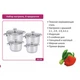 Набор кастрюль из нержавеющей стали Benson BN-206 Grey (zhs0179) - изображение 4