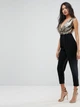 Комбинезон в пайетках ASOS AS150620-15 XXS-XS (79967XXS-XS) Черный - изображение 2