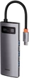 USB-хаб Baseus Metal Gleam Series 5-in-1 Type-C Gray (CAHUB-CX0G) - изображение 6