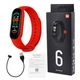 Фитнес браслет Smart Band M6 красный (с акселерометром, гироскоком, будильником). Со сменными ремешками. - изображение 3