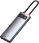 USB-хаб Baseus Metal Gleam Series 6-in-1 Type-C Gray (CAHUB-CW0G) - зображення 4