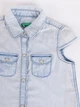 Рубашка Benetton 5DHJ5QFZ0 90 cm (8826090cm) Голубой - изображение 3