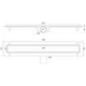 Трап линейный душевой под плитку с поворотным сифоном TEMA 93736 (60см), сухой затвор - изображение 3