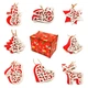 Элитный Мега-Набор Елочных Игрушек 18 шт в Подарочной Коробке Красно-Белые Деревянные Новогодние Украшения - изображение 1