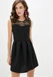 Женское коктейльное мини-платье с гипюром Подіум 21353-BLACK S Черный - изображение 1